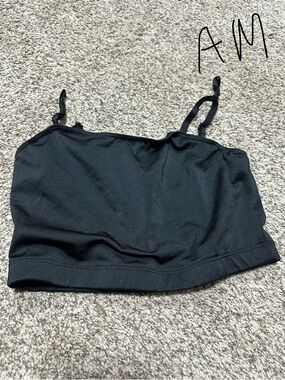 Revolution Black Cropped Cami Tank Top